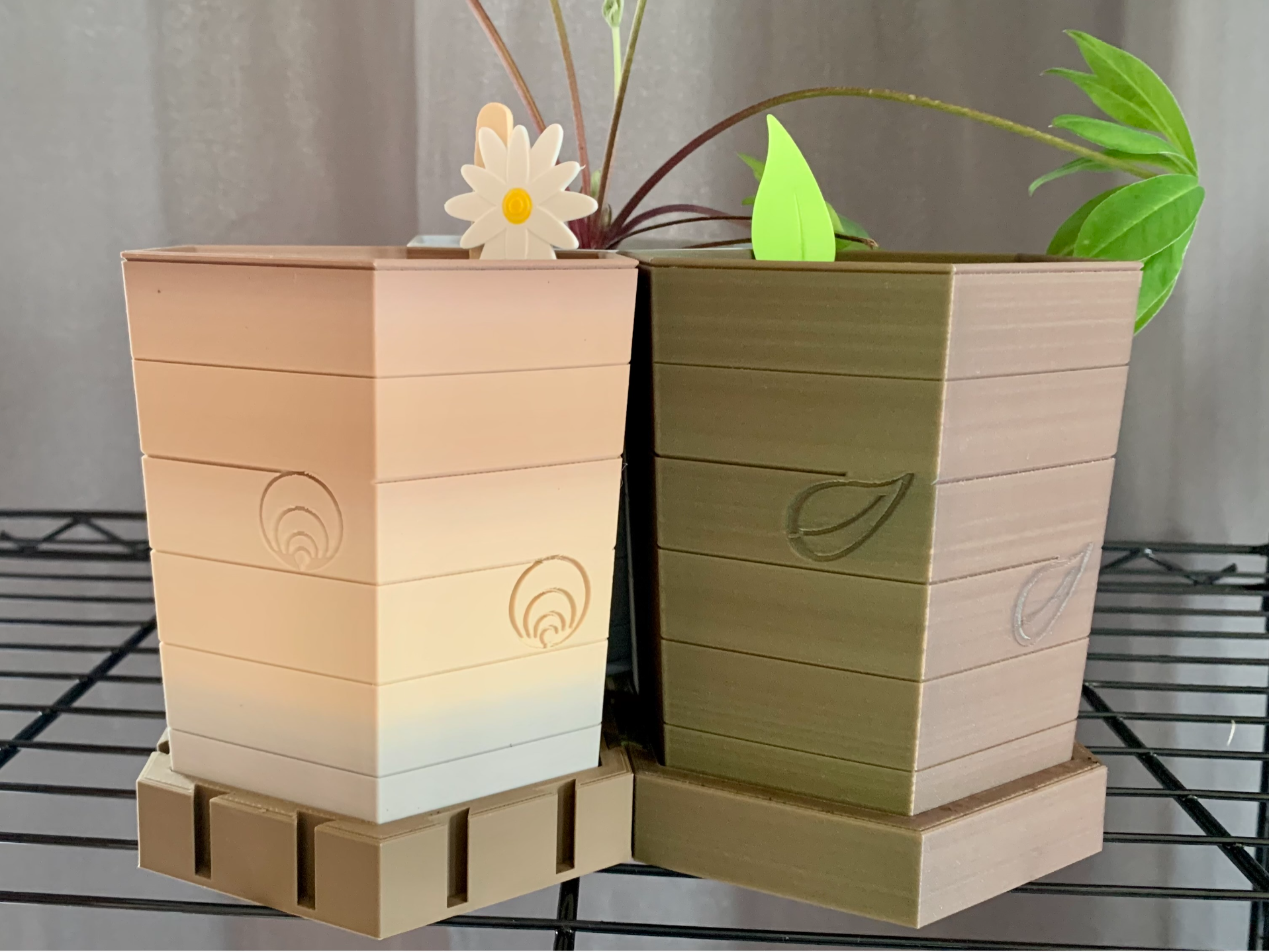 Hexagonal Planter with Drip Tray, small (2.0)