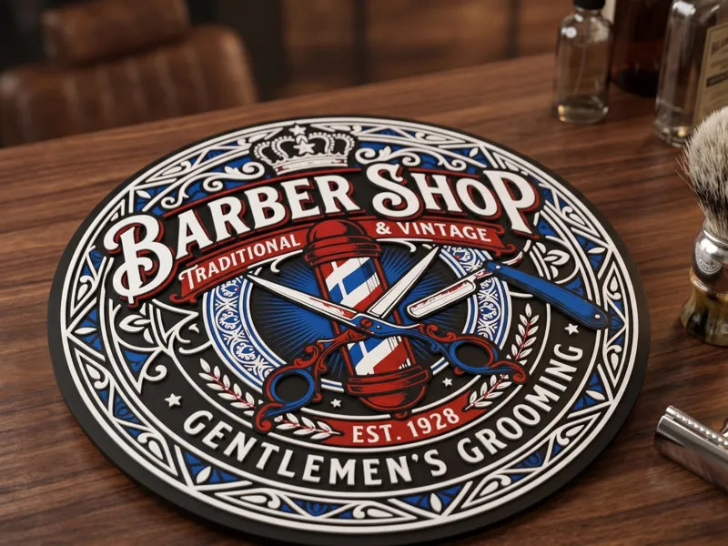 Vintage Barber Shop Sign - Gentlemen's Grooming