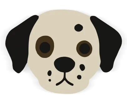 Dog Coasters A | Dalmatian | 3/3 | 3 colors