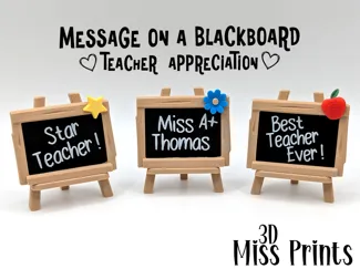 Teacher Gift "Message on a Blackboard"