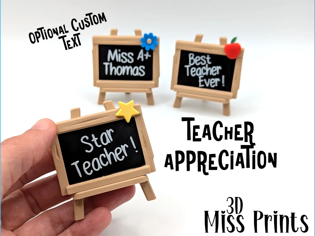 Teacher Gift "Message on a Blackboard" view 2
