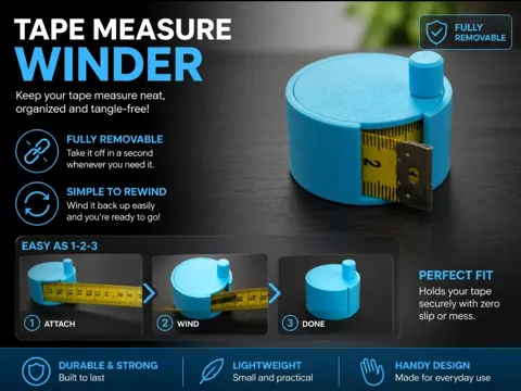 Organizador: TAPE MEASURE WINDER — referencia de MakerWorld