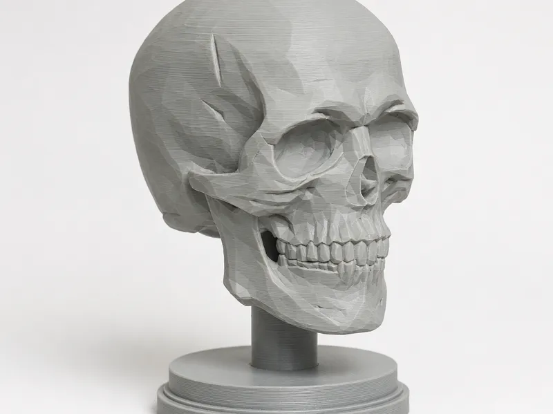 Totenkopf auf Standfuß