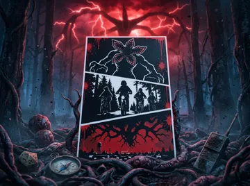 Cuadro decorativo en 3D: Stranger Things Demogorgon Storyboard Wall Art — vista de referencia 4