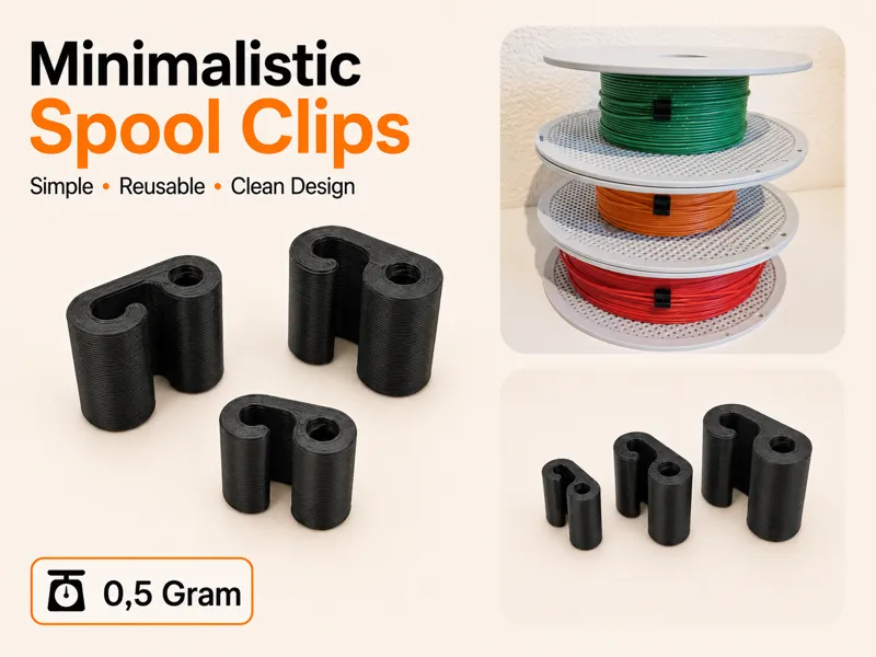 Minimalistic Spool Clips