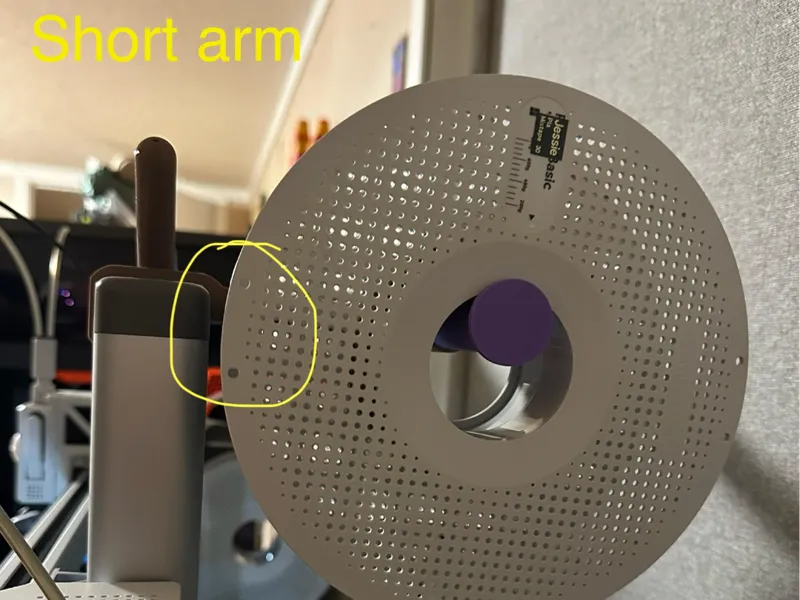 A1 Right Rear spool holder - shortest length