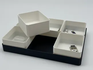 Stackable 6 Bin Small Parts Tray v3