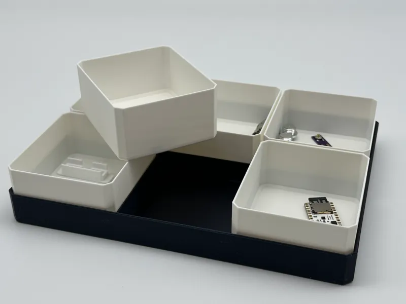 Stackable 6 Bin Small Parts Tray v3