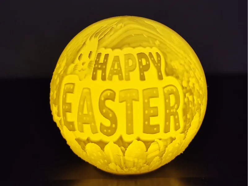 Easter Litho Light Ball No3