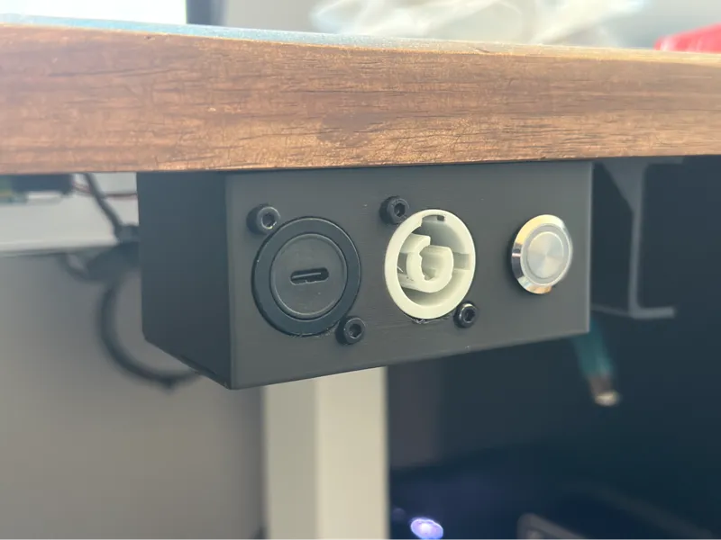 2er Buchsenhalterung mit Knopf [XLR. PC. USB-C ]
