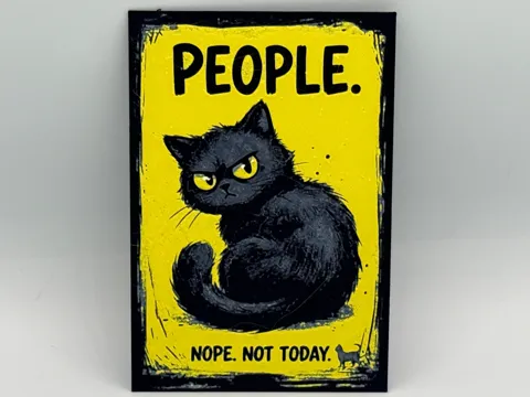 Cuadro decorativo en 3D: People, Nope, Not Today Hueforge — referencia de MakerWorld