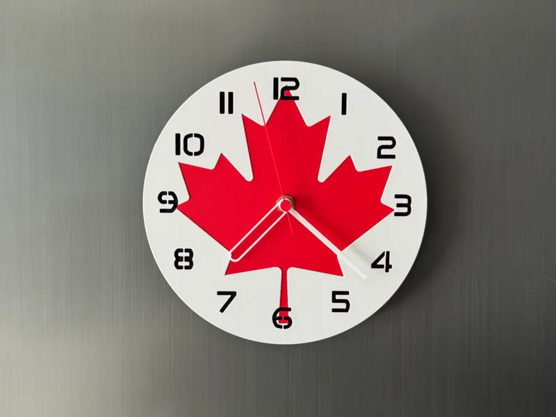 Wall / table clock flag Canada