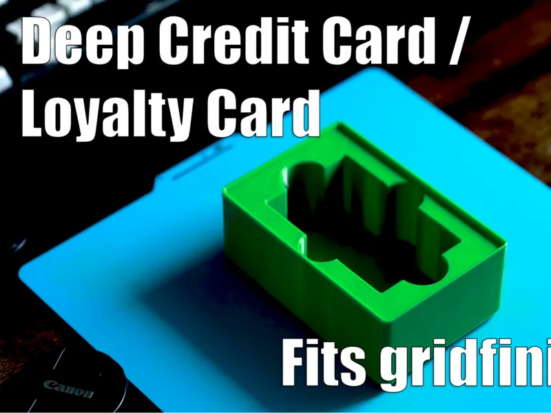 Gridfinity Deep Credit Card / Loyalty Card Holder