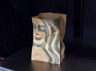 Starbucks bag penholder