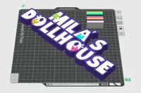 Mila's Dollhouse Name Sign