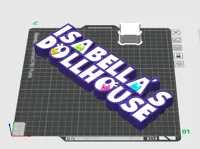 Isabella's Dollhouse Name Sign