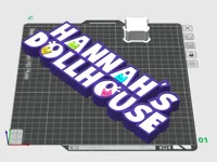 Hannah's Dollhouse Name Sign