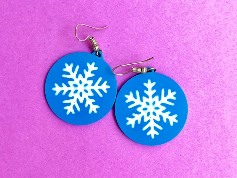 Snowflake earrings