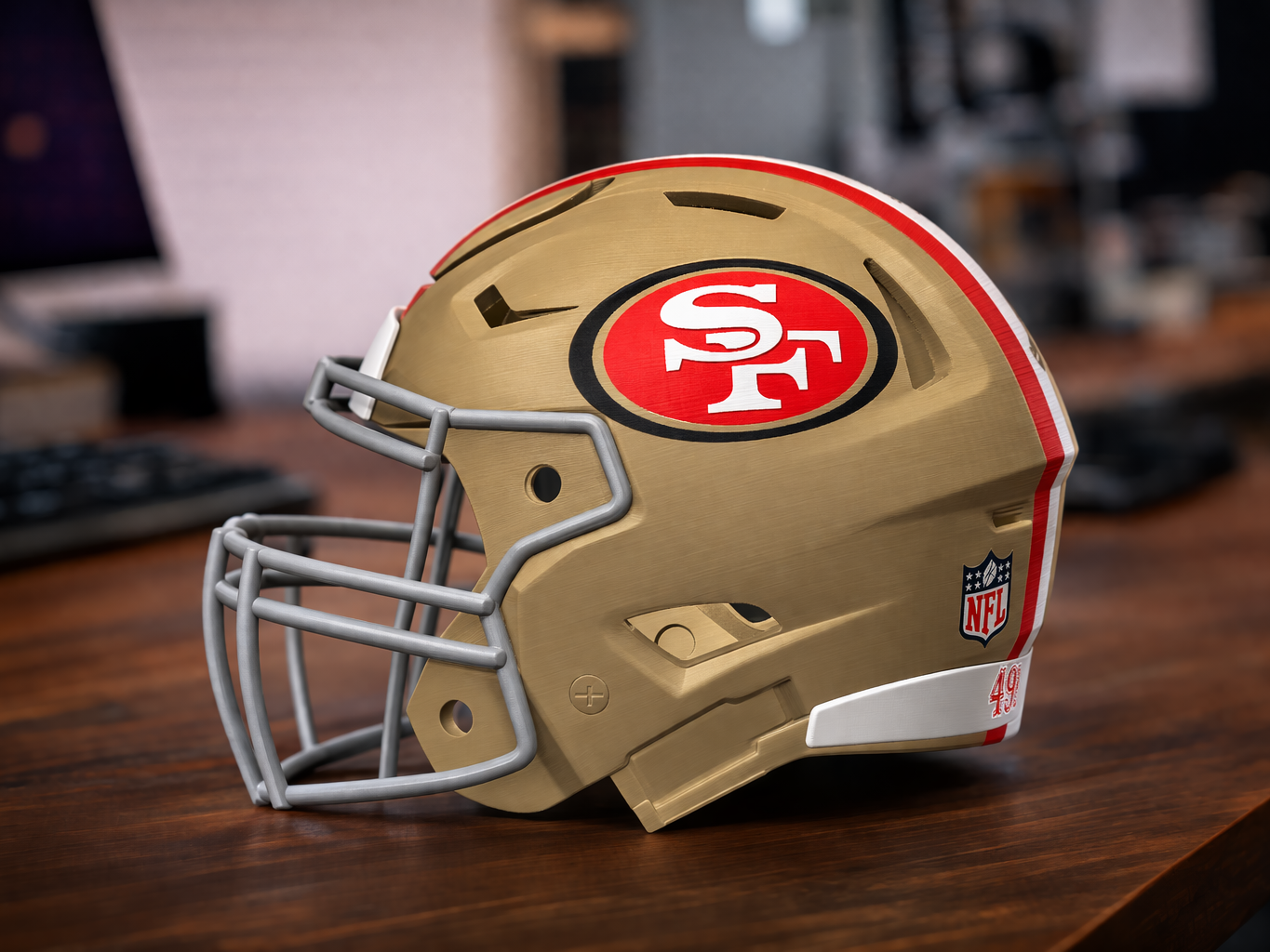 San Francisco 49ers Football Helmet - w/ NFL Logo