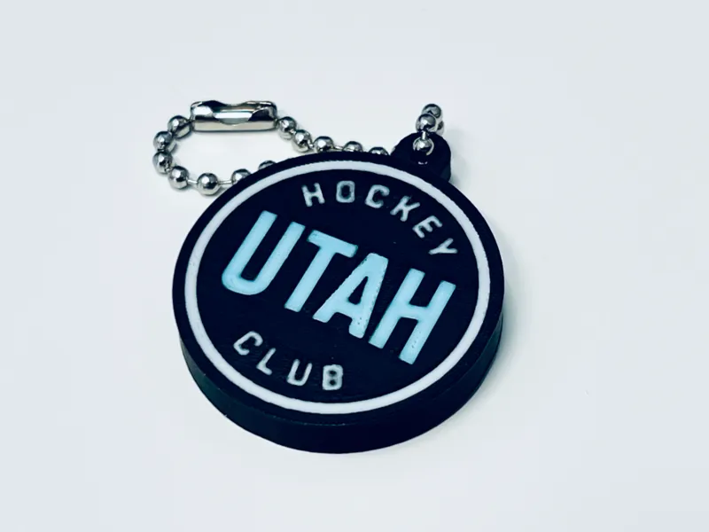 Utah Hockey Club Puck Keychain