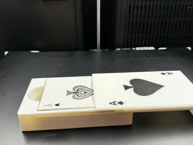 Playing Card Box with snapping slide-lid