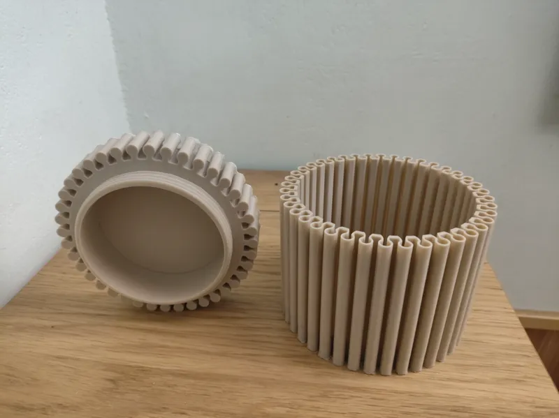 vaso a spirale estetica bambù