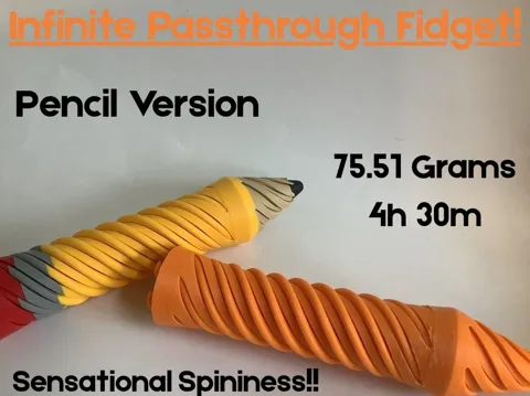 Objeto manipulable: Passthrough Fidget - Pencil Version — referencia de MakerWorld