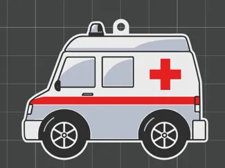 Keychain: Ambulance car