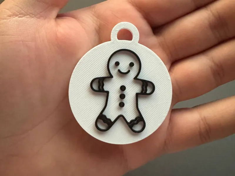 Cute Gingerbread Man Ornament Fast Print