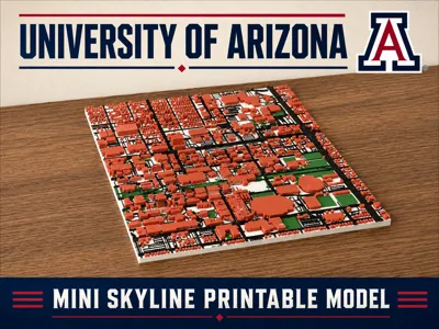 U Of A - Mini Map Model - Tucson AZ - Desk Toy