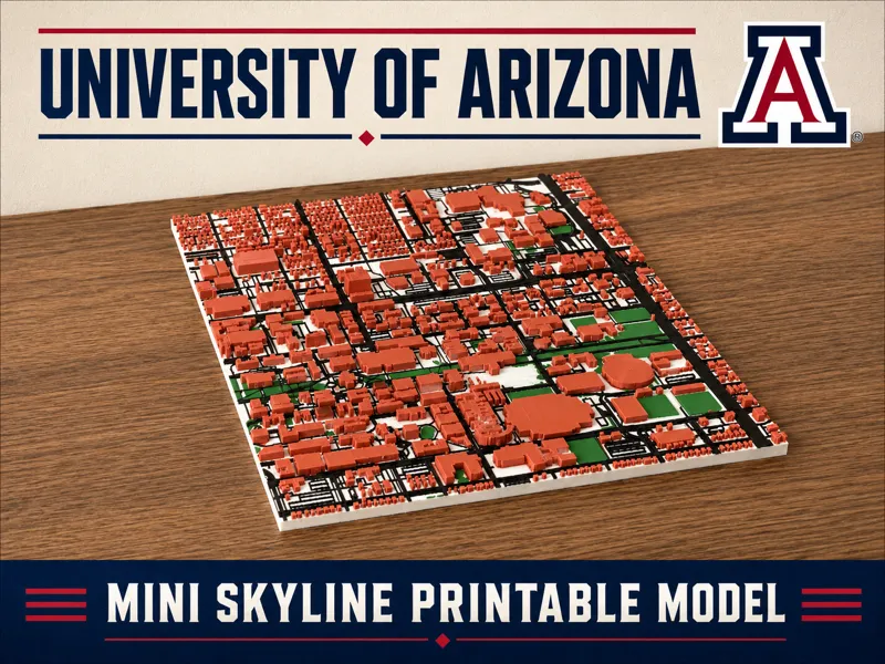 U Of A - Mini Map Model - Tucson AZ - Desk Toy