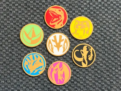 Power Ranger Power Coins Coasters