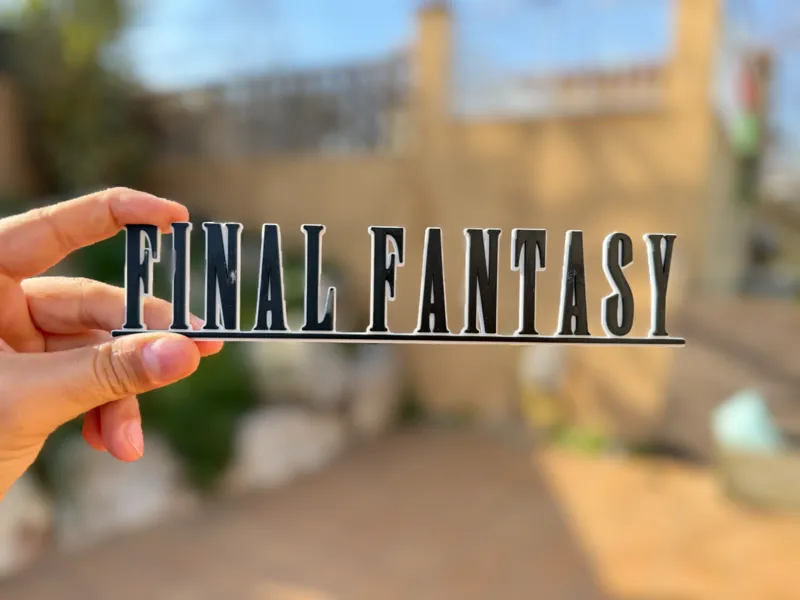 Final Fantasy Logo – Multicolor Layers + Keychain