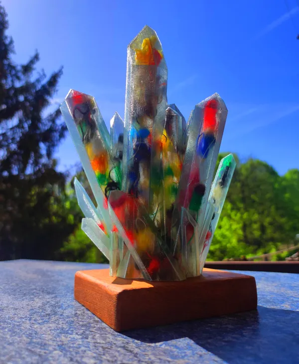 Minéral décoratif pour résidus de purge