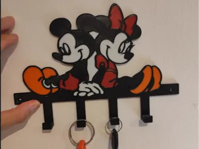 MICKEY MOUSE AND MINNIE MOUSE KEY HANGER