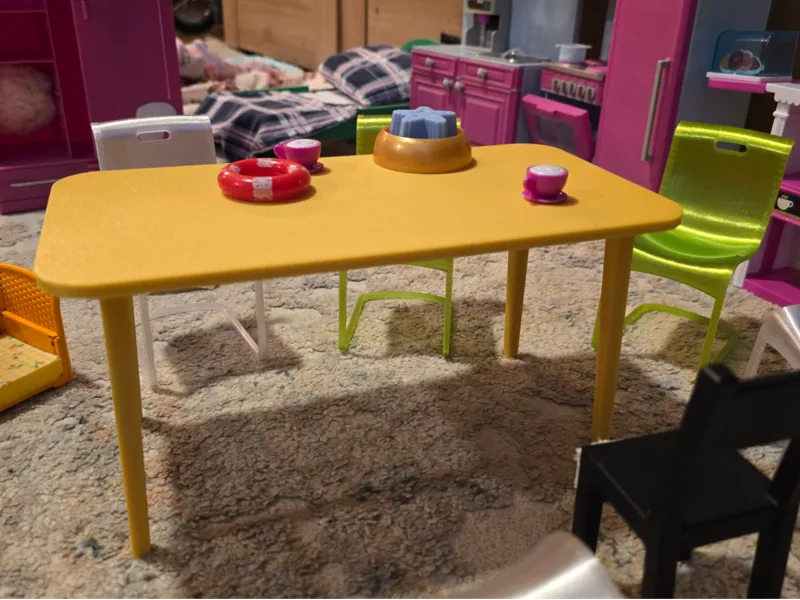 Universal Dollhouse Dining Table (1:6 Scale)