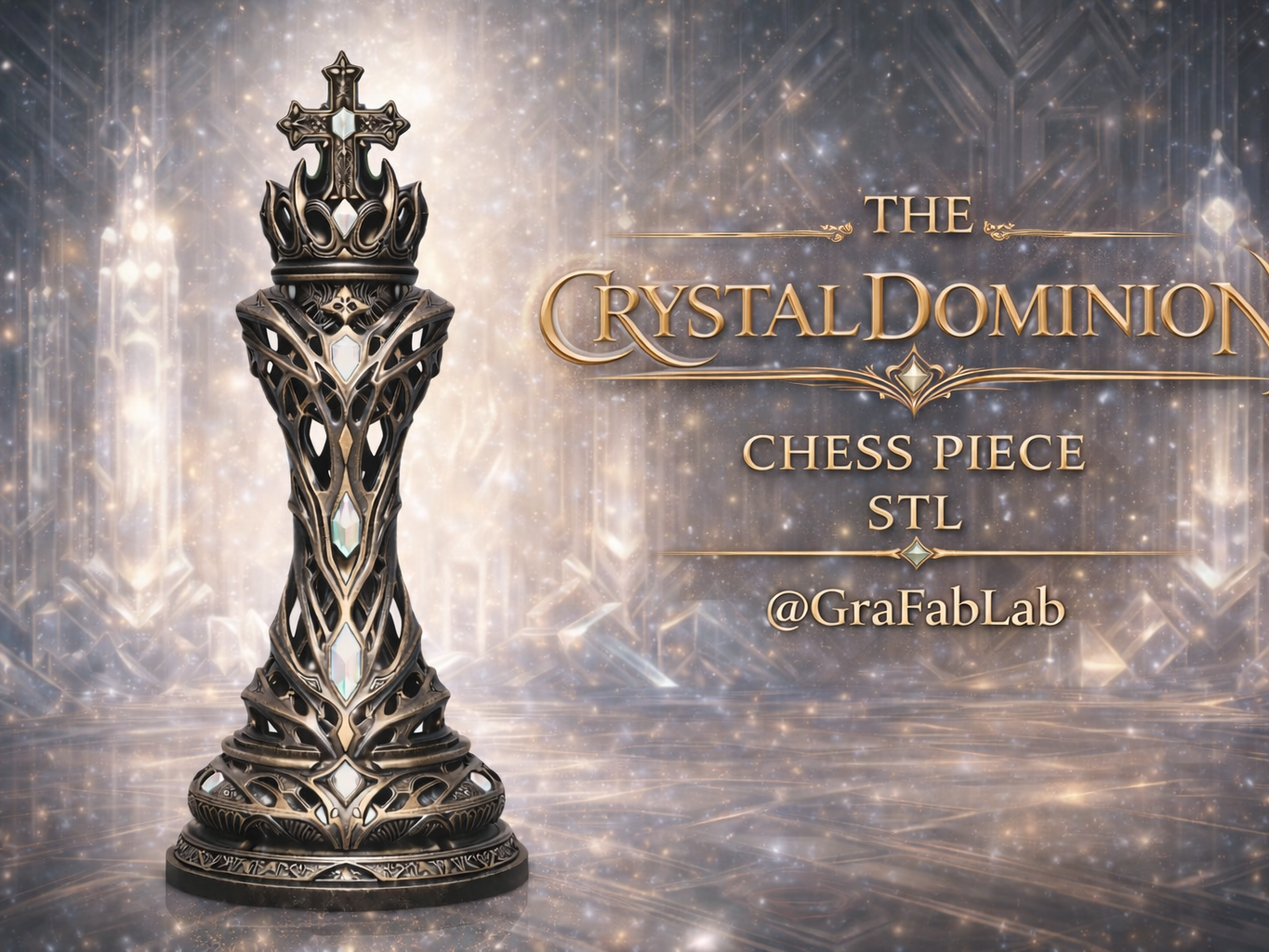 The Crystal Dominion "King" - chess piece