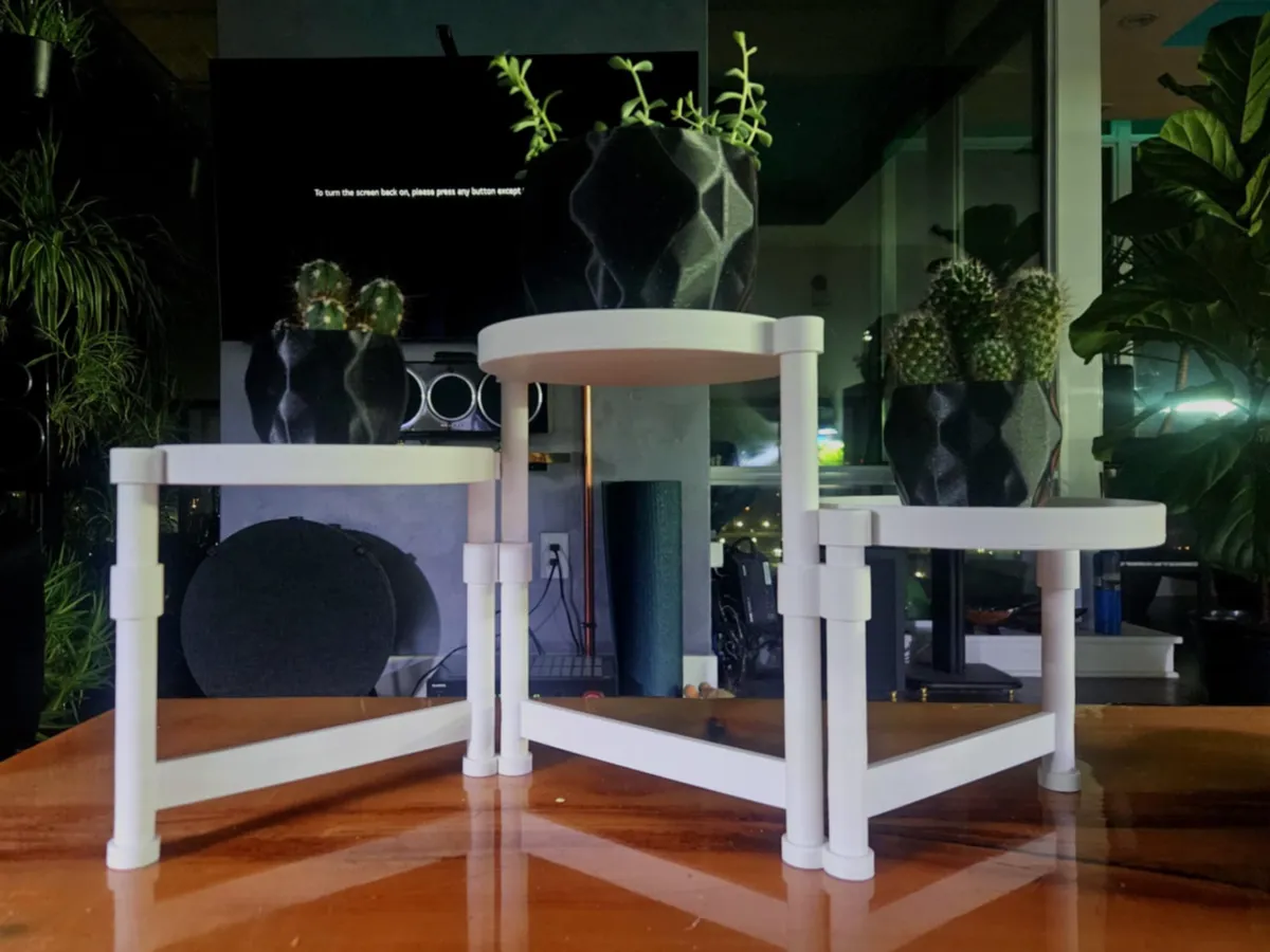 Multi-Tier Adjustable Plant Stand - Free 3D Print Model - MakerWorld