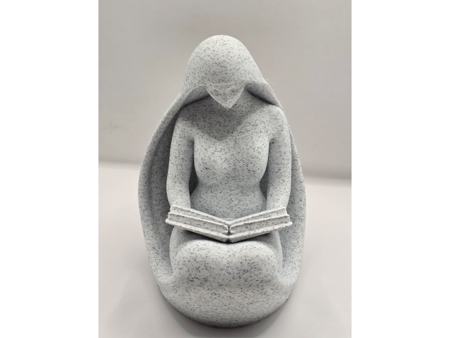 Mystic Reader Sculpture – Abstract Reading Statue