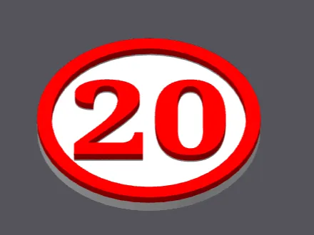 20 Birthday Cart Coin, 20er Einkaufswagenchip