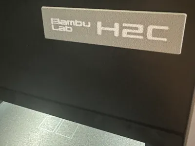 Bambu Name Plate H2C Vortek Nozzle Changer H2D H2S