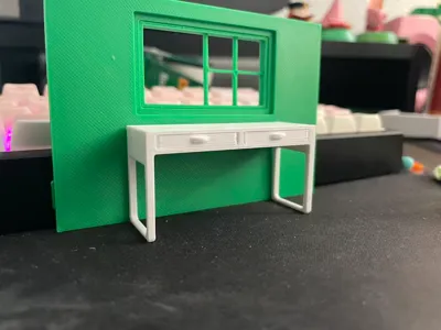Super Mini Dollhouse Table 1:25 with actual drawer