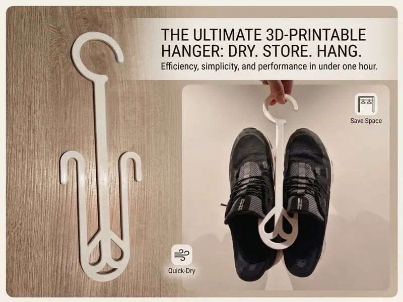Space-saving shoe hanger and dryer (modular!)