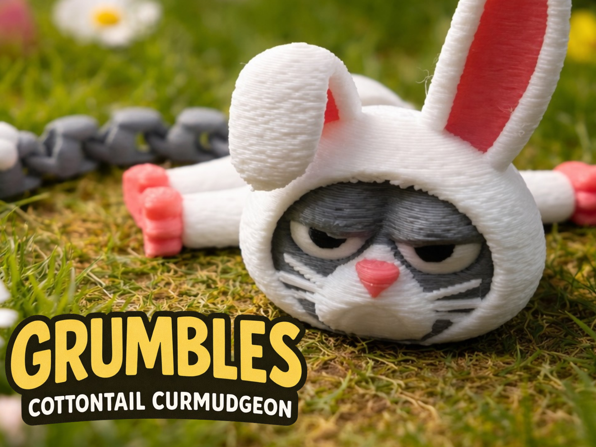 Grumbles: Cottontail Curmudgeon - Flexi Animal Toy