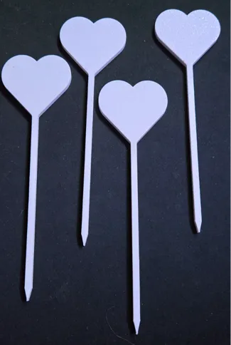 Heart on flower stick