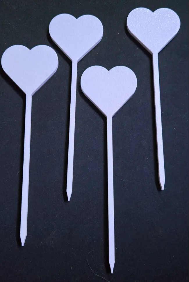 Heart on flower stick