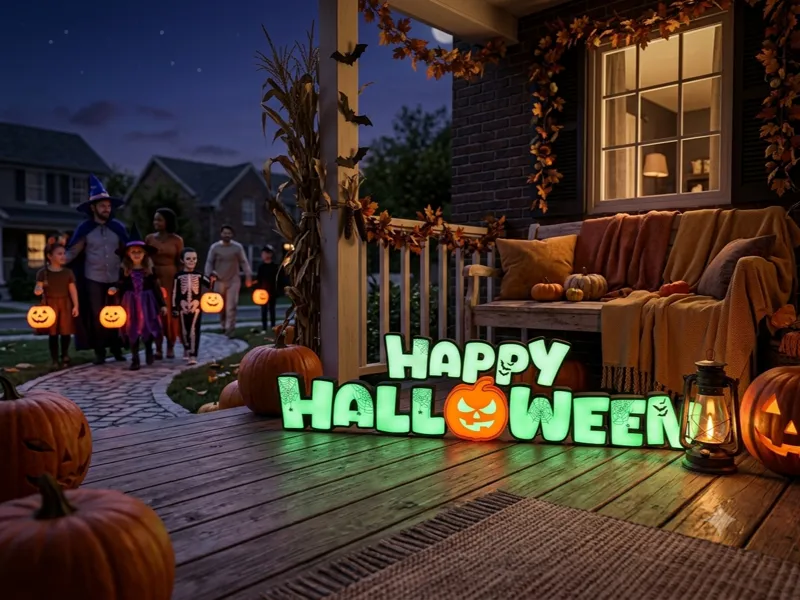 LED Lampe „HAPPY HALLOWEEN“