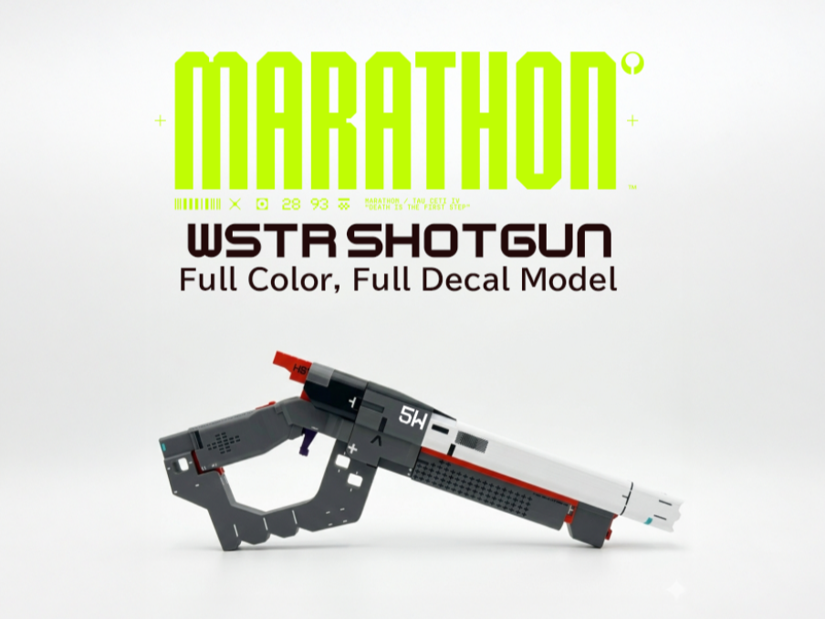 Marathon WSTR ショットガン ファンモデル｜3Dプリント・フルカラー 3D Printed WTSR Combat Shotgun Replica from Marathon | TikTok