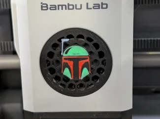 Boba Fett Fan Cover for Bambu Lab P1S/P1P