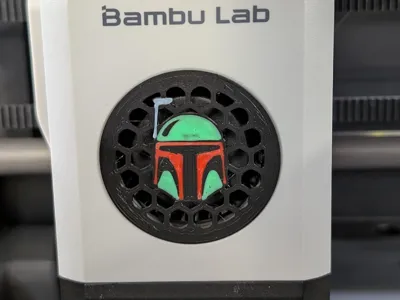 Boba Fett Fan Cover for Bambu Lab P1S/P1P